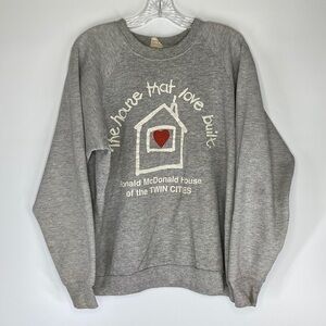 Vintage FOTL Ronald McDonald House Twin Cities Gray Raglan Sleeve Sweatshirt XXL